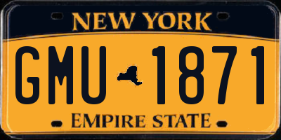 NY license plate GMU1871
