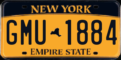 NY license plate GMU1884