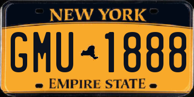 NY license plate GMU1888