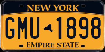 NY license plate GMU1898