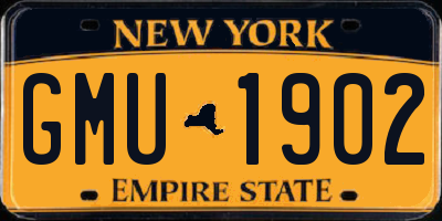 NY license plate GMU1902