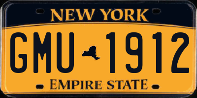 NY license plate GMU1912