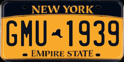 NY license plate GMU1939