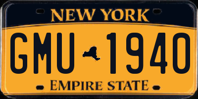 NY license plate GMU1940