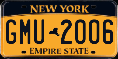 NY license plate GMU2006