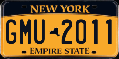 NY license plate GMU2011