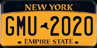 NY license plate GMU2020