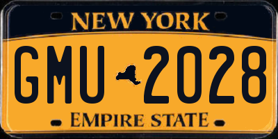 NY license plate GMU2028