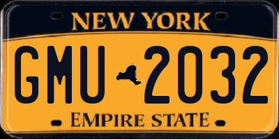 NY license plate GMU2032