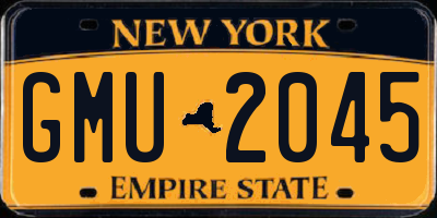 NY license plate GMU2045