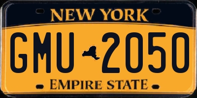 NY license plate GMU2050