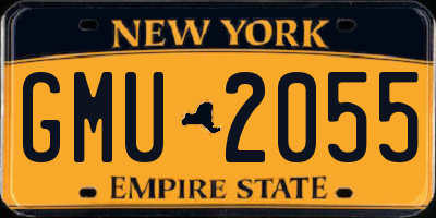 NY license plate GMU2055