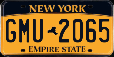 NY license plate GMU2065