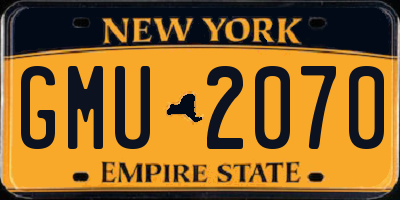 NY license plate GMU2070