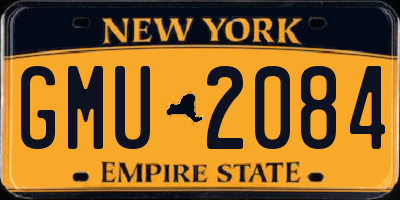 NY license plate GMU2084