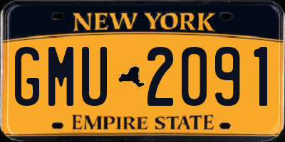 NY license plate GMU2091