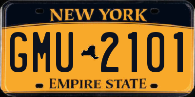 NY license plate GMU2101