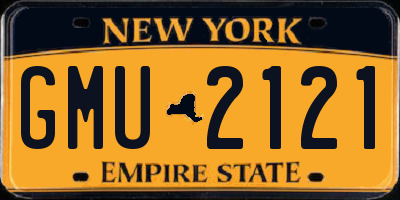 NY license plate GMU2121