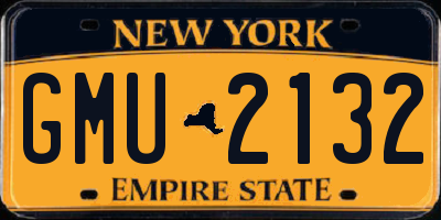 NY license plate GMU2132