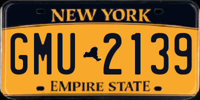 NY license plate GMU2139