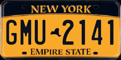 NY license plate GMU2141
