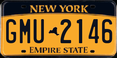 NY license plate GMU2146