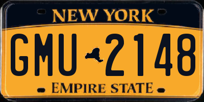 NY license plate GMU2148