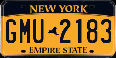 NY license plate GMU2183