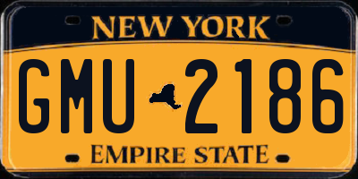 NY license plate GMU2186
