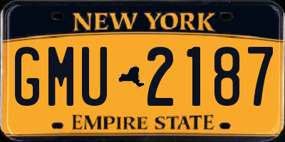 NY license plate GMU2187
