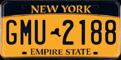 NY license plate GMU2188