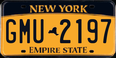 NY license plate GMU2197