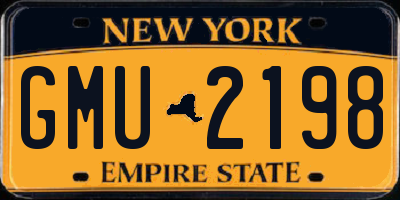 NY license plate GMU2198