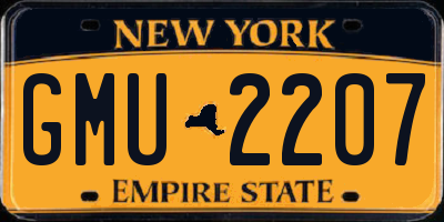 NY license plate GMU2207