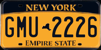NY license plate GMU2226