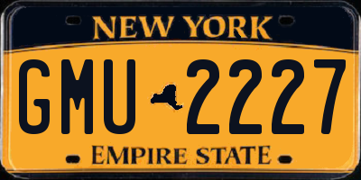 NY license plate GMU2227
