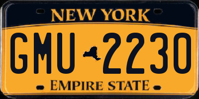 NY license plate GMU2230