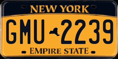 NY license plate GMU2239