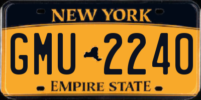 NY license plate GMU2240