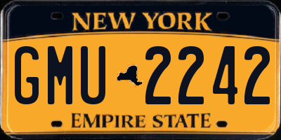 NY license plate GMU2242