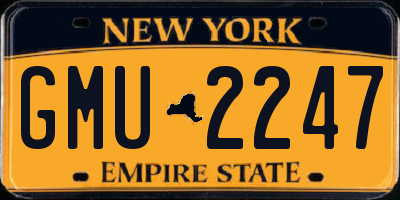 NY license plate GMU2247