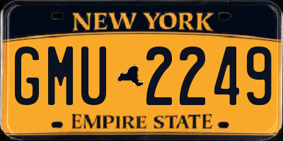 NY license plate GMU2249