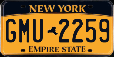 NY license plate GMU2259