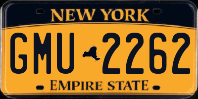 NY license plate GMU2262