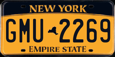 NY license plate GMU2269