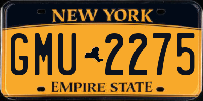 NY license plate GMU2275
