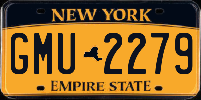 NY license plate GMU2279