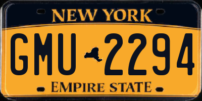 NY license plate GMU2294