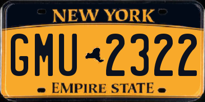 NY license plate GMU2322