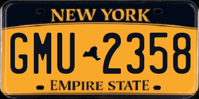NY license plate GMU2358
